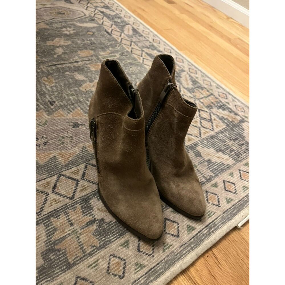 Very Volatile Los Angeles Heeled Leather Brown Booties Womens 6